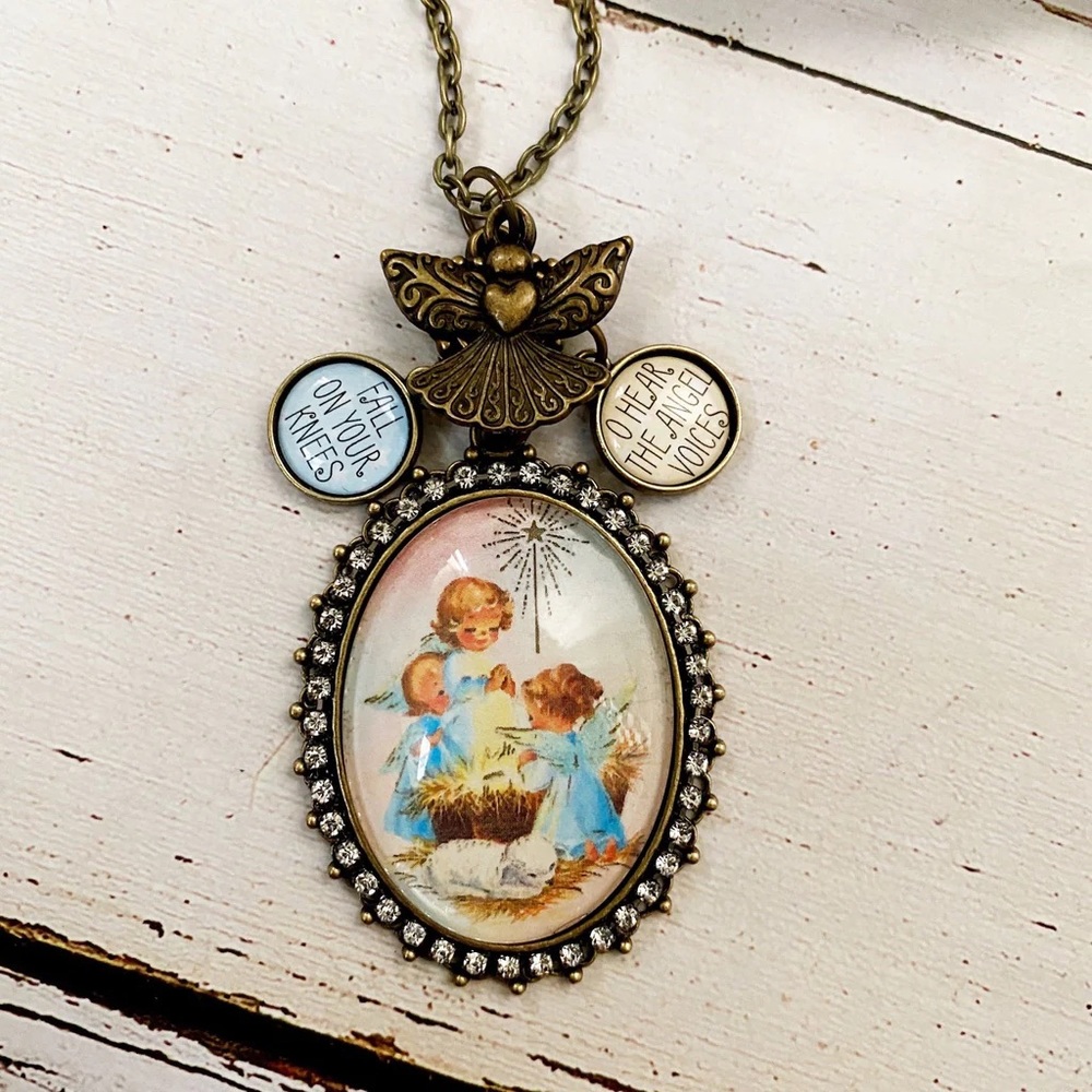 Kole Jax Designs Angel Holy Night Christmas Necklace